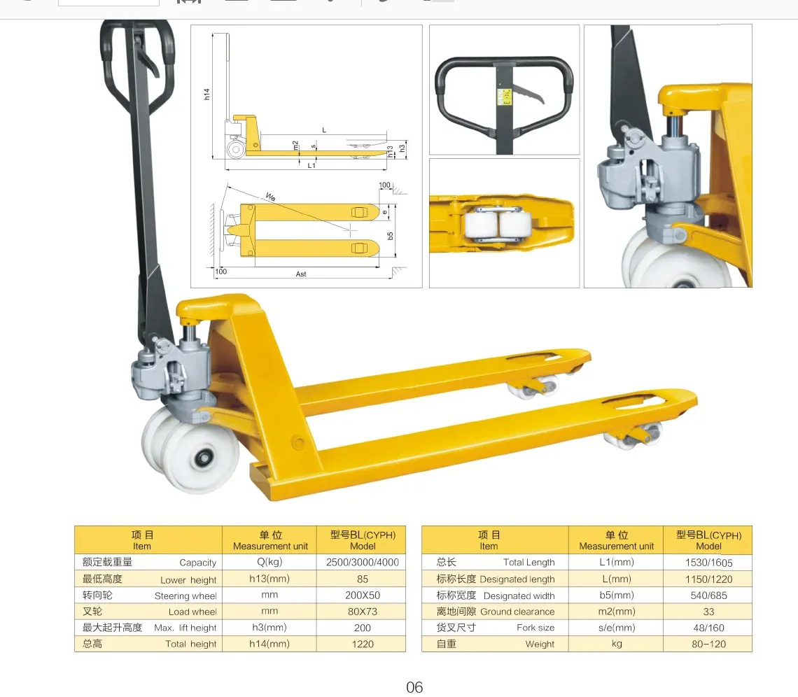 Semi Hand Pallet Truck 1500 kg detail 3