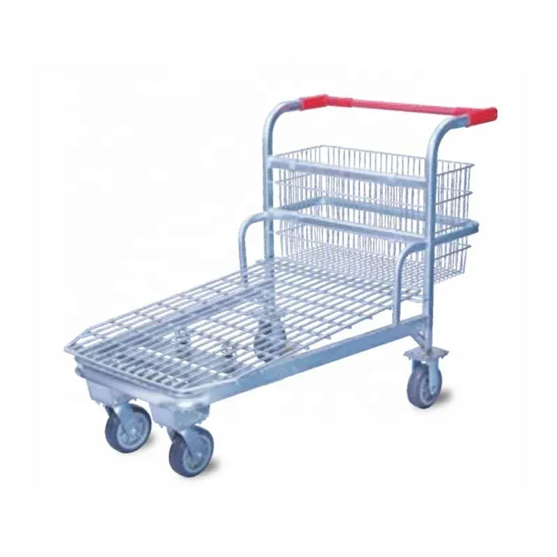 Heavy Duty 185L Steel Supermarket Shopping Mall Trolley detail 1