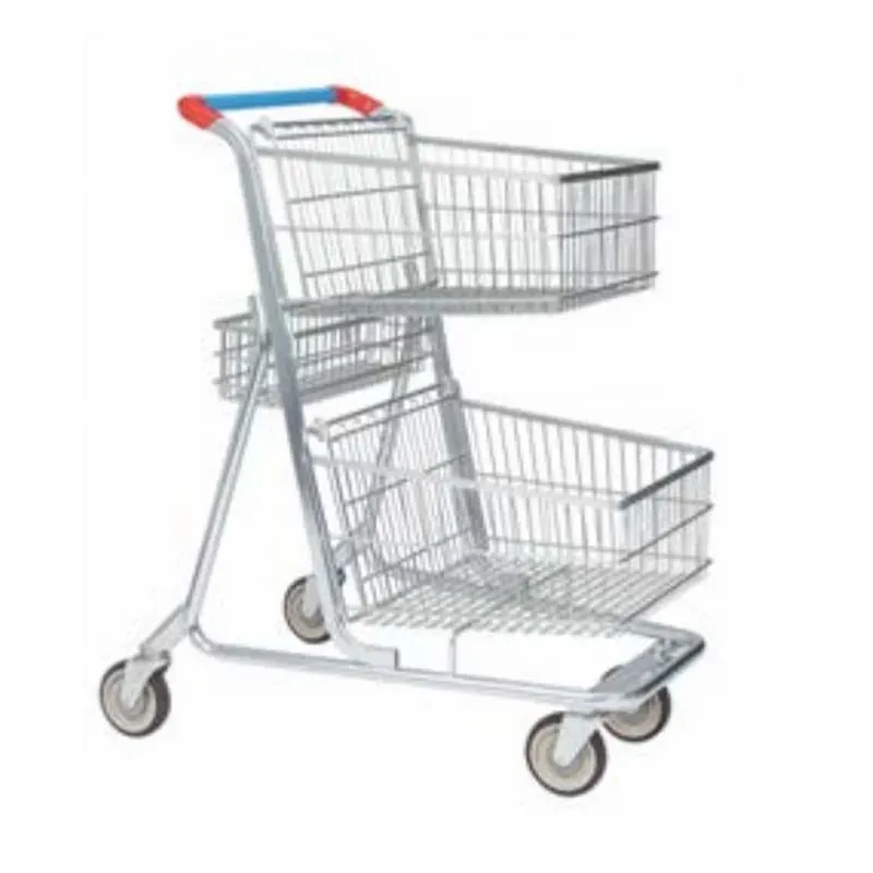 Supermarket Wire Basket Trolley with Convenience Features (LPT-48596) detail 2
