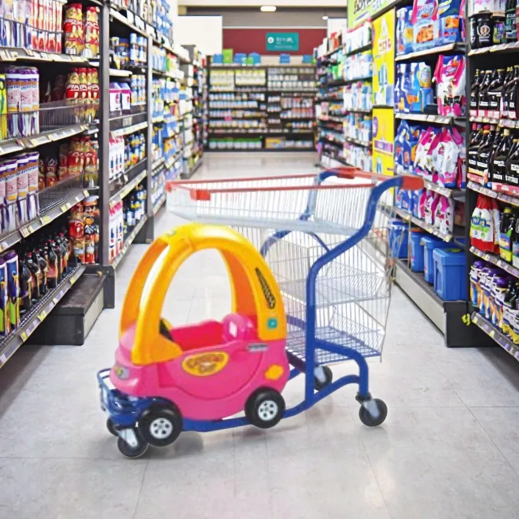 Supermarket Children Toy Trolley photo 4