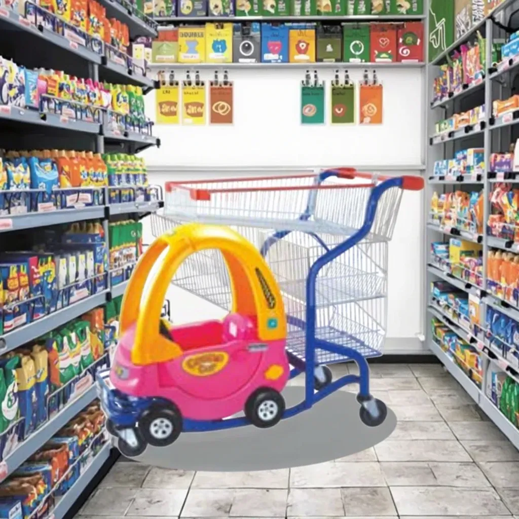 Supermarket Children Toy Trolley photo 6