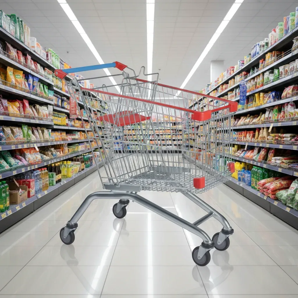 130L European Style Foldable Shopping Trolley with 4