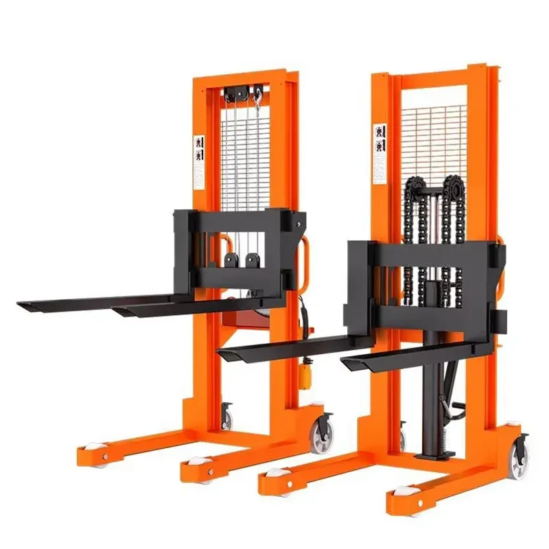China Manufacturer Economic Hand Mini Lifter Stacker Forklift 2 Ton