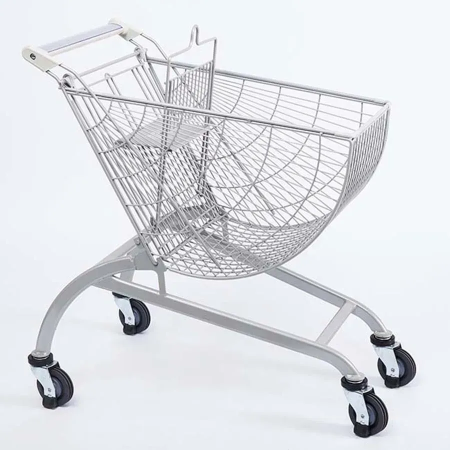 European Style Folding Mesh Steel 80L Shopping Trolley 5 detail 2