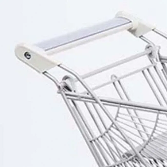 European Style Folding Mesh Steel 80L Shopping Trolley 5 photo 3