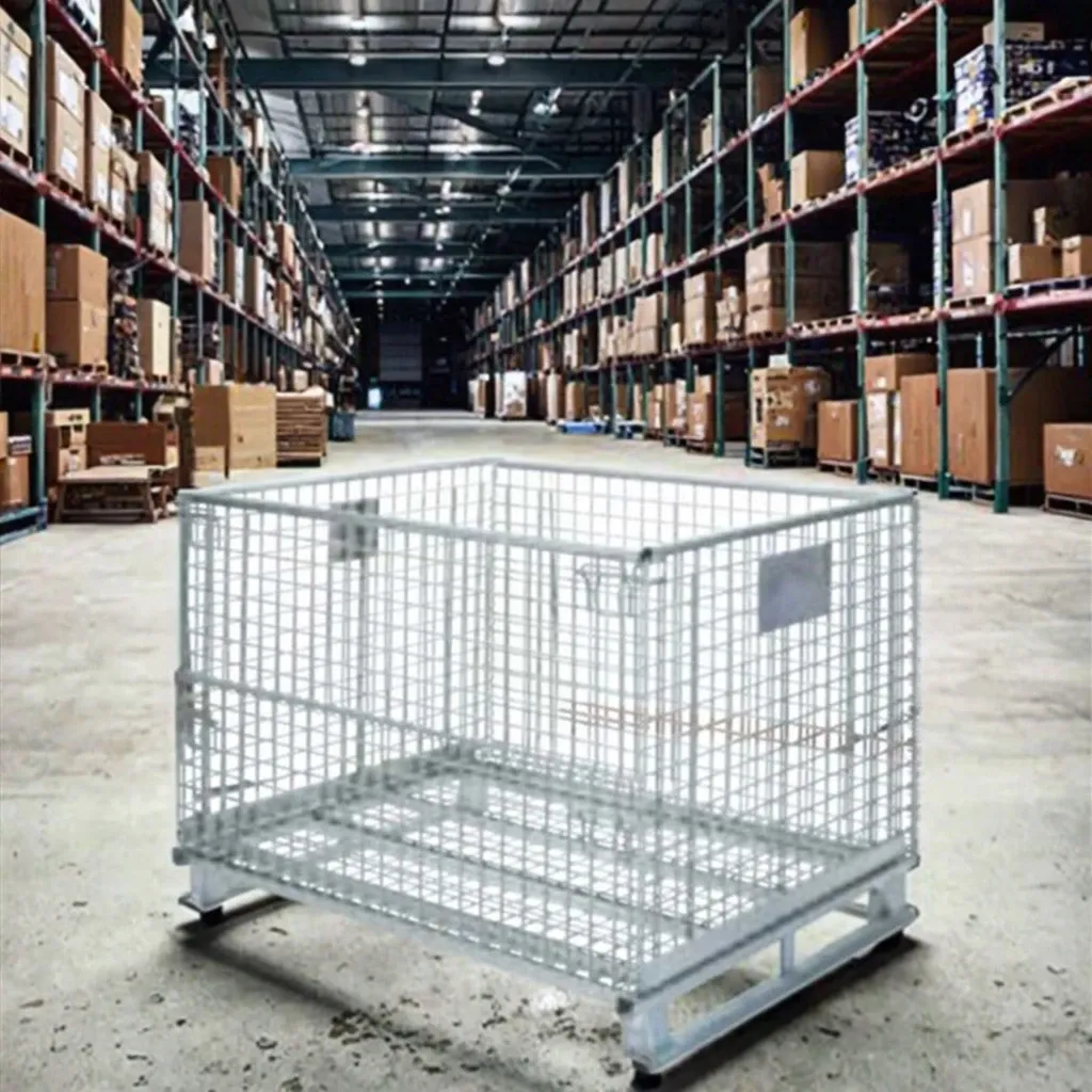 Medium-sized Heavy Duty Stackable Wire Mesh Storage Cage with 250 kg detail 2