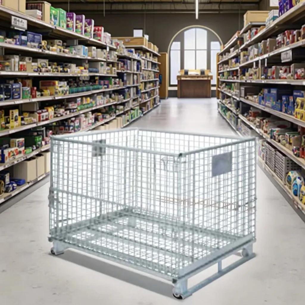 Medium-sized Heavy Duty Stackable Wire Mesh Storage Cage with 250 kg photo 6