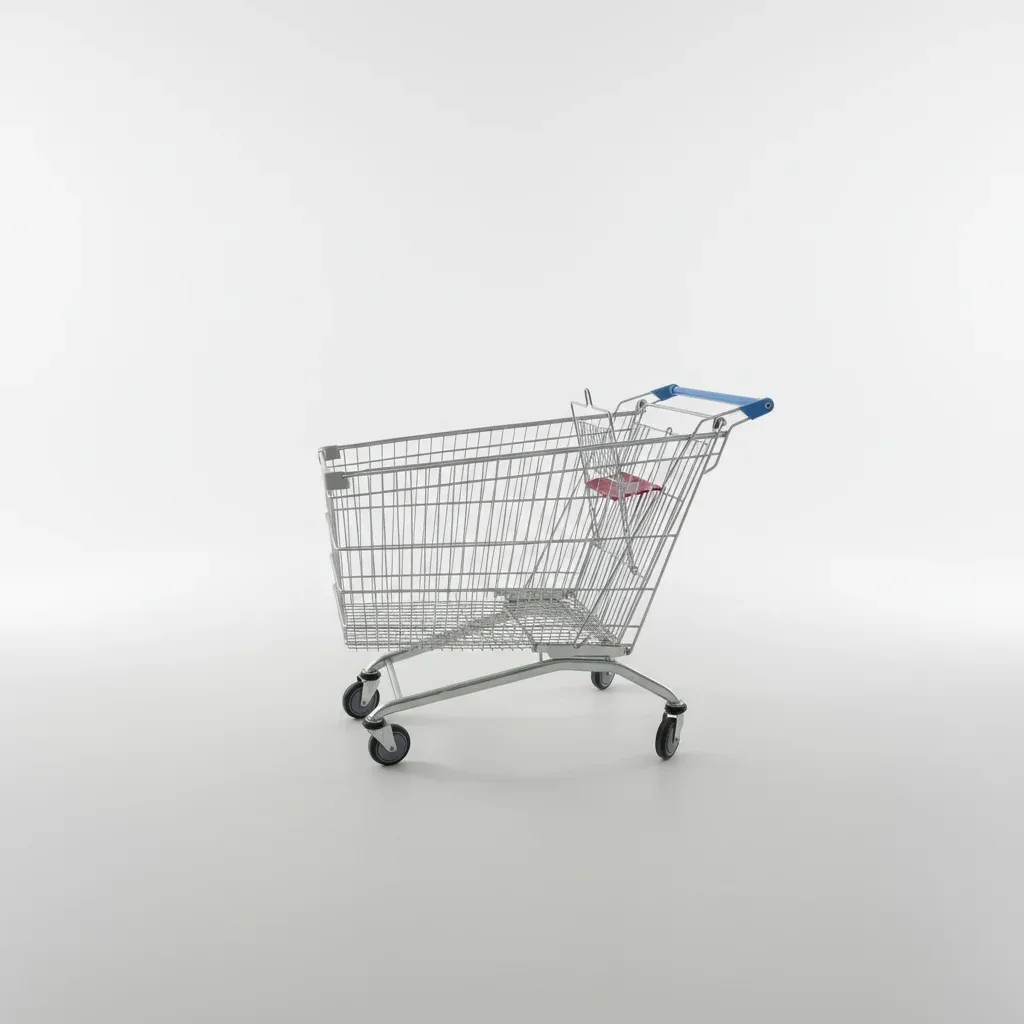 240L European Style Folding Mesh Metal Shopping Trolley (LPT-19265)