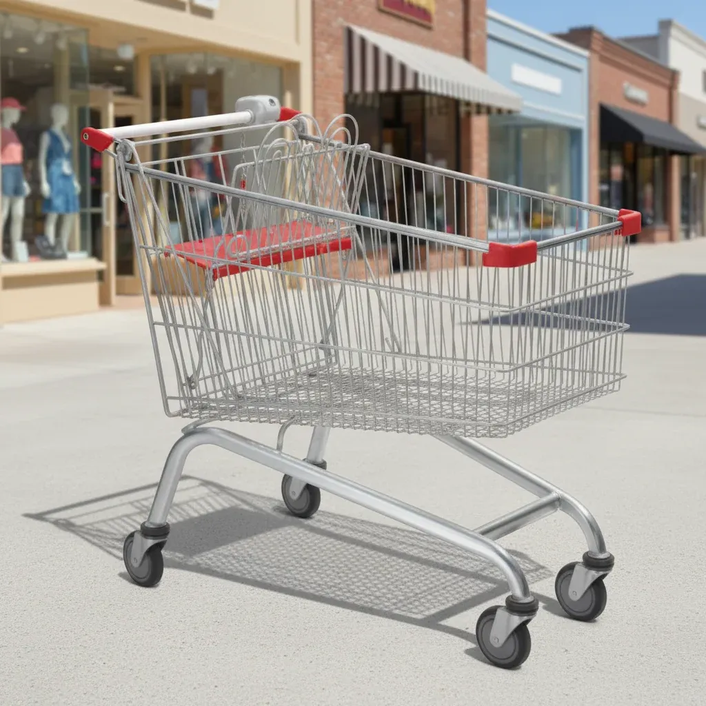 190L European Style Mesh Shopping Trolley with 5