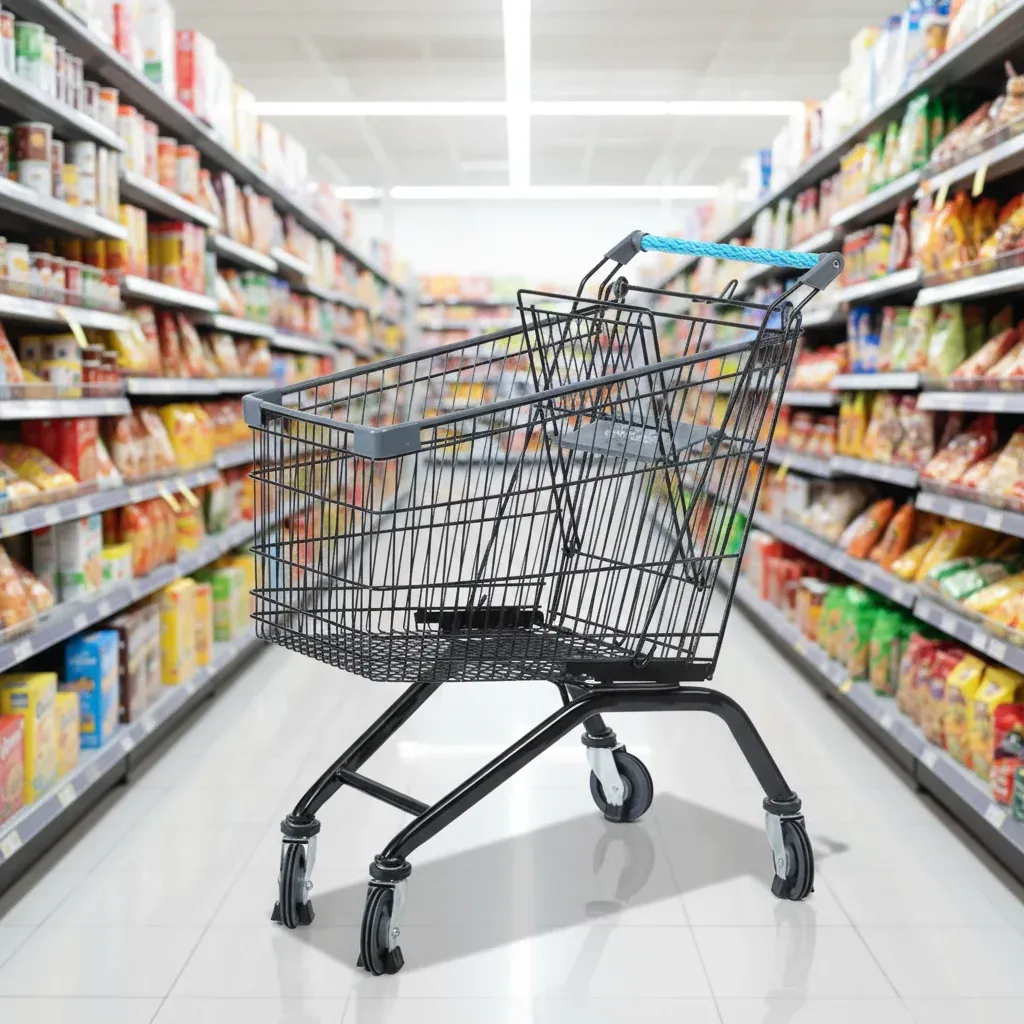 Multiple Size European Style 100L Mesh Foldable Shopping Trolley (LPT-19853)