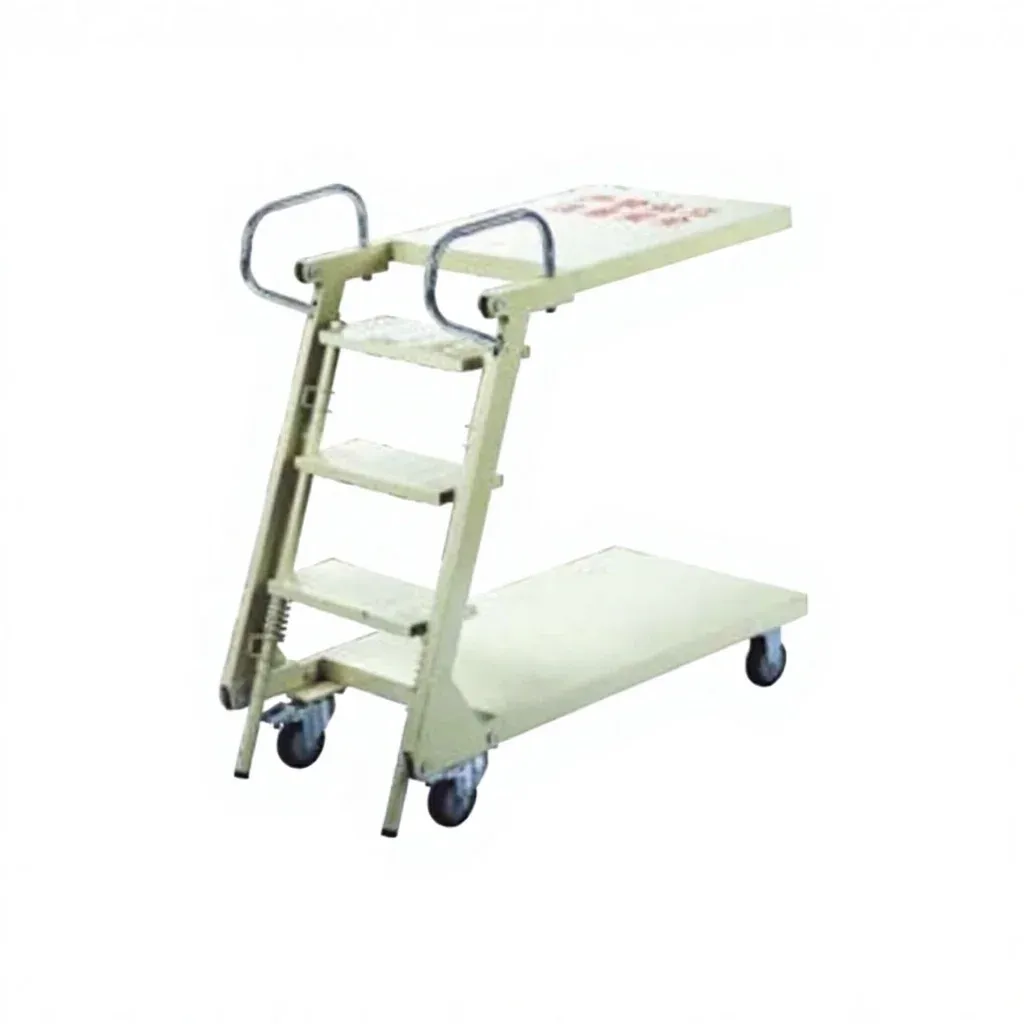 Two-Step Stainless Steel Ladder Trolley photo 4