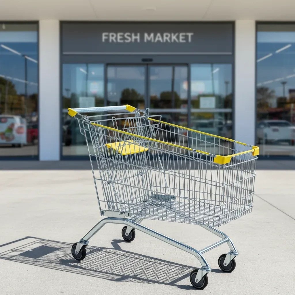 European Style Folding Mesh Shopping Trolley 180L 5 (LPT-45455)
