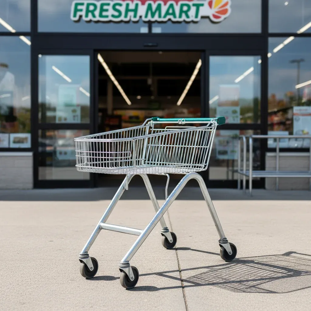 European Supermarket Foldable Mesh 90L Shopping Trolleys