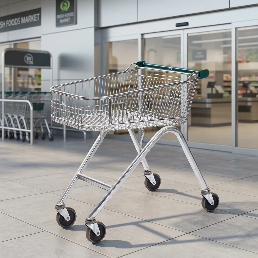 European Supermarket Shopping Trolley Metal