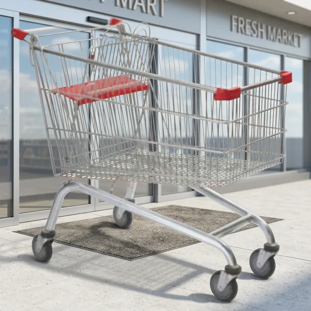 Heavy Duty Hypermarket Collapsible 190L European Style Shopping Trolley