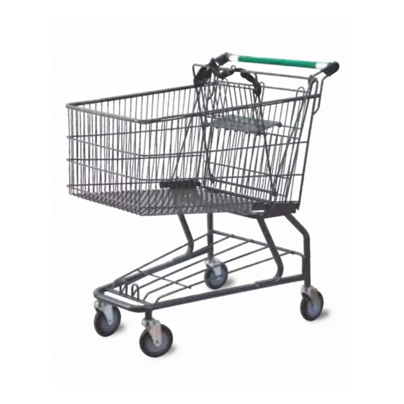 120 L Steel Chrome Plated Asian Style Supermarket Shopping Trolley detail 4