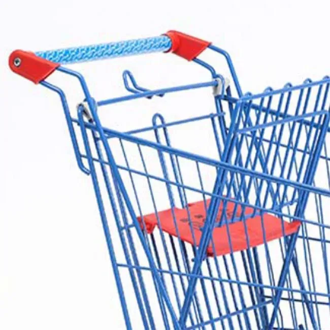 120 L Steel Chrome Plated Asian Style Supermarket Shopping Trolley photo 2