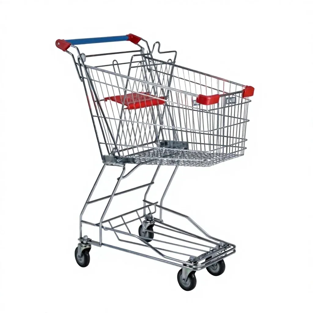 80 L Zinc Steel Powder Coated Unfolding Children Shopping Trolley photo 4