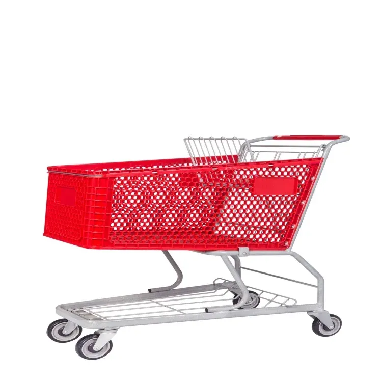 Unfolding Steel Basket Waterproof Hand Shopping Trolley detail 4