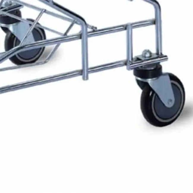 100L Chrome Plated Metal Unfolding Style Supermarket Shopping Trolley photo 6