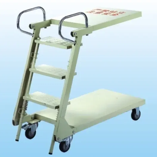 Heavy Duty Steel Use Warehouse Safety Rail 3-6 Step Movable Work Ladder (LPT-70900)