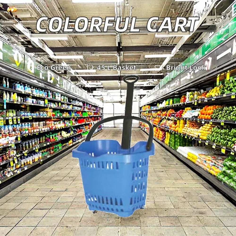 Colourful Plastic Shopping Basket photo 2
