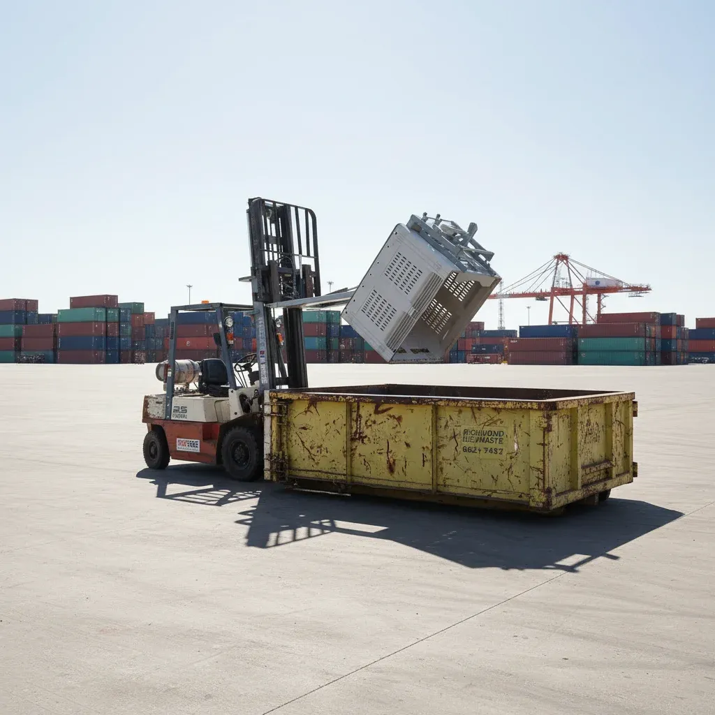 1TON Bin Tipper for Forklifts Designed for 1100mm-1200mm