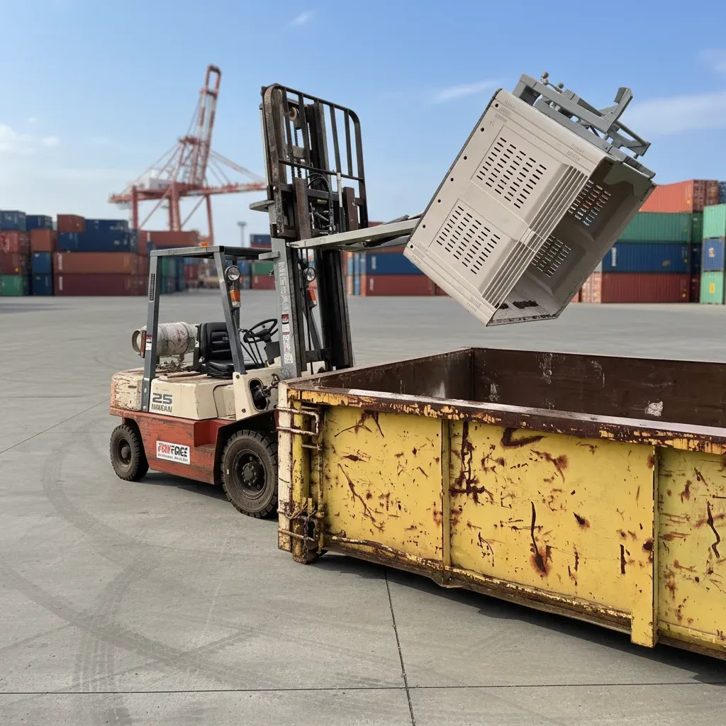 1TON Bin Tipper for Forklifts, Designed for 1100mm-1200mm