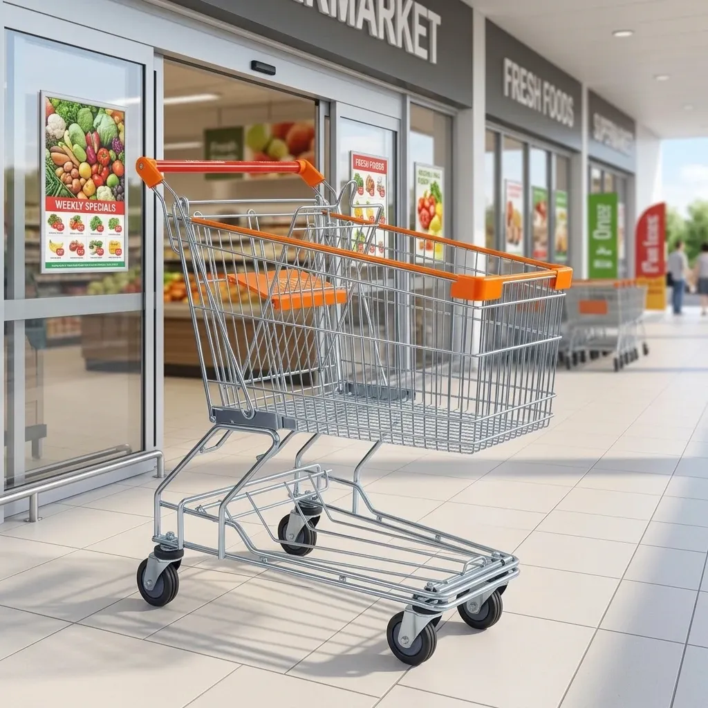 Asian Style Convenience Grocery Store Supermarket Shopping Trolley