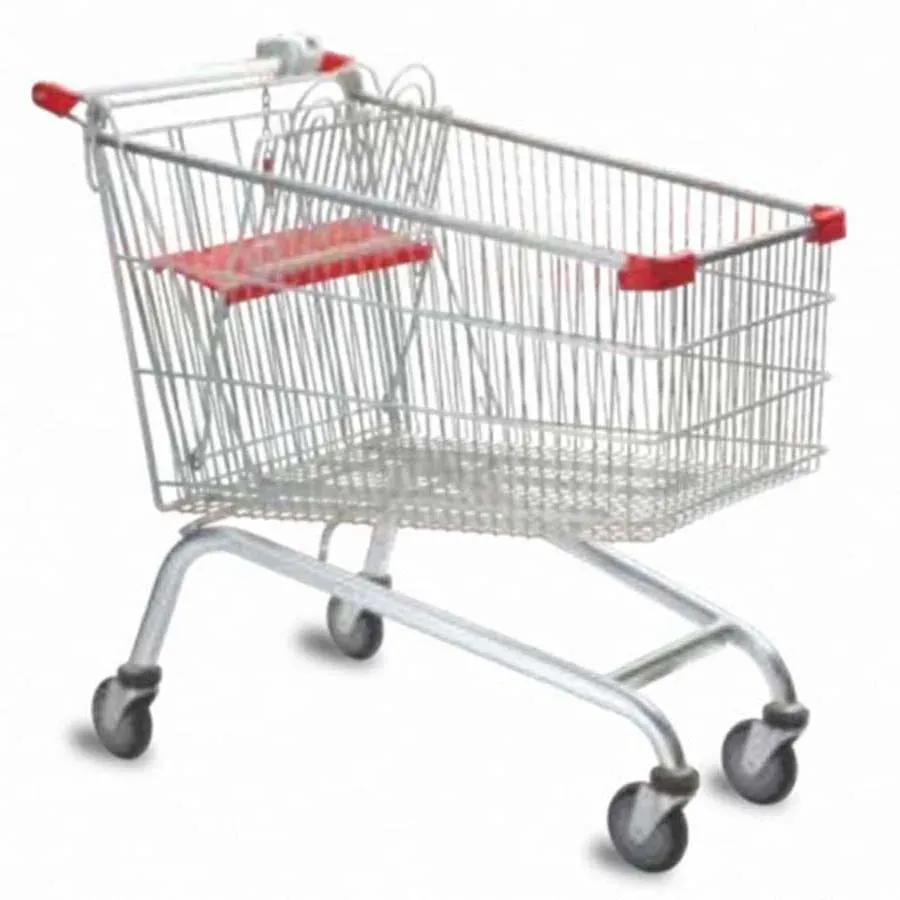 Heavy Duty Steel Hypermarket Collapsible 190L European Style Shopping Trolley photo 2