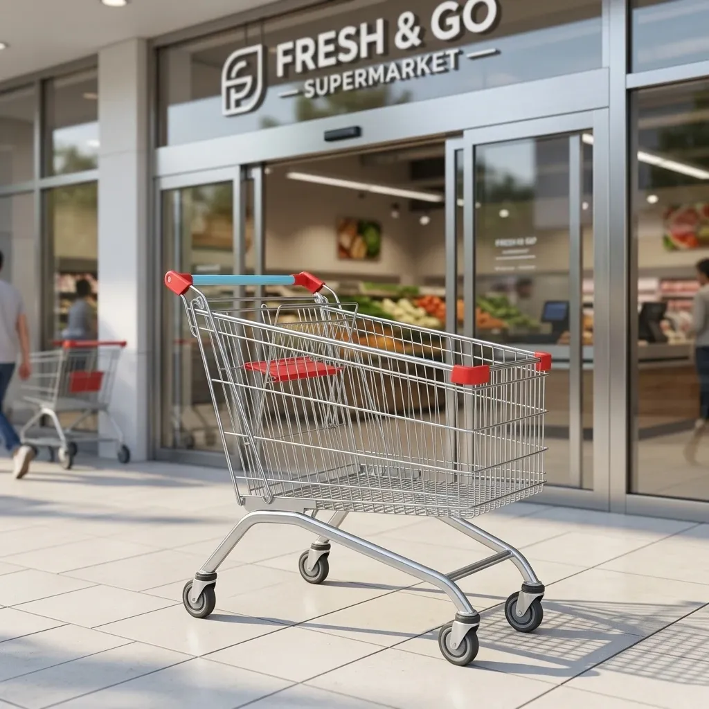 270L European Style Heavy Duty Mesh Collapsible Shopping Trolley