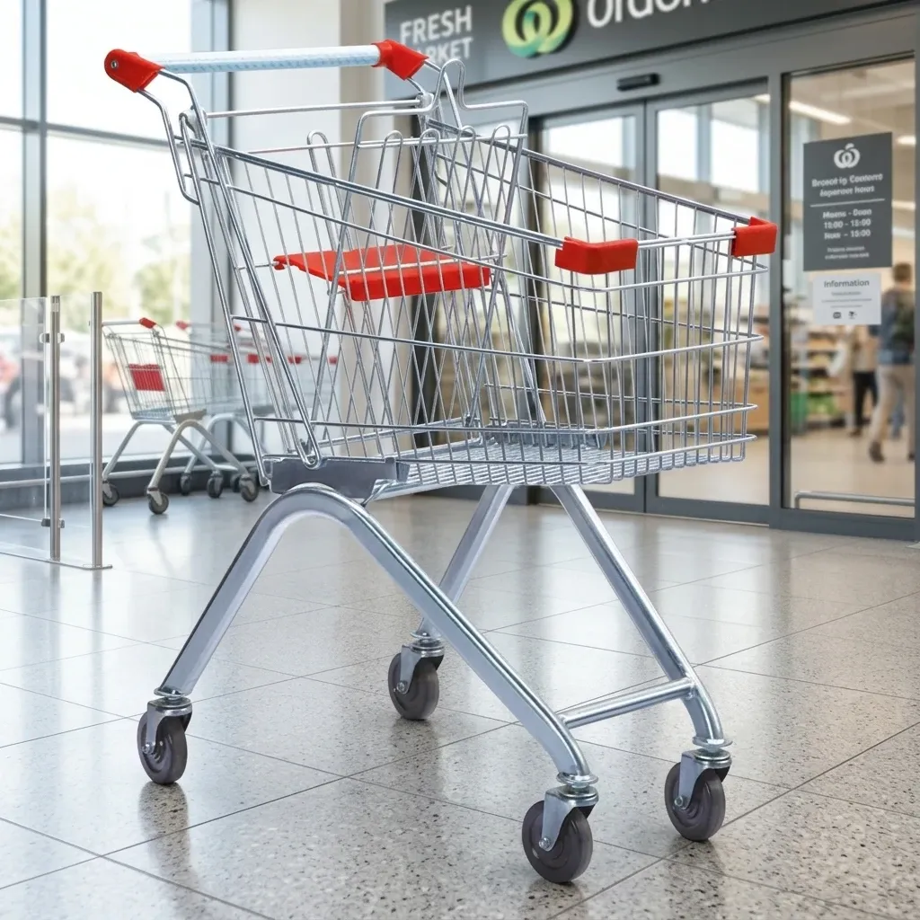 60L Mesh Folding European Style Trolley Hand Push