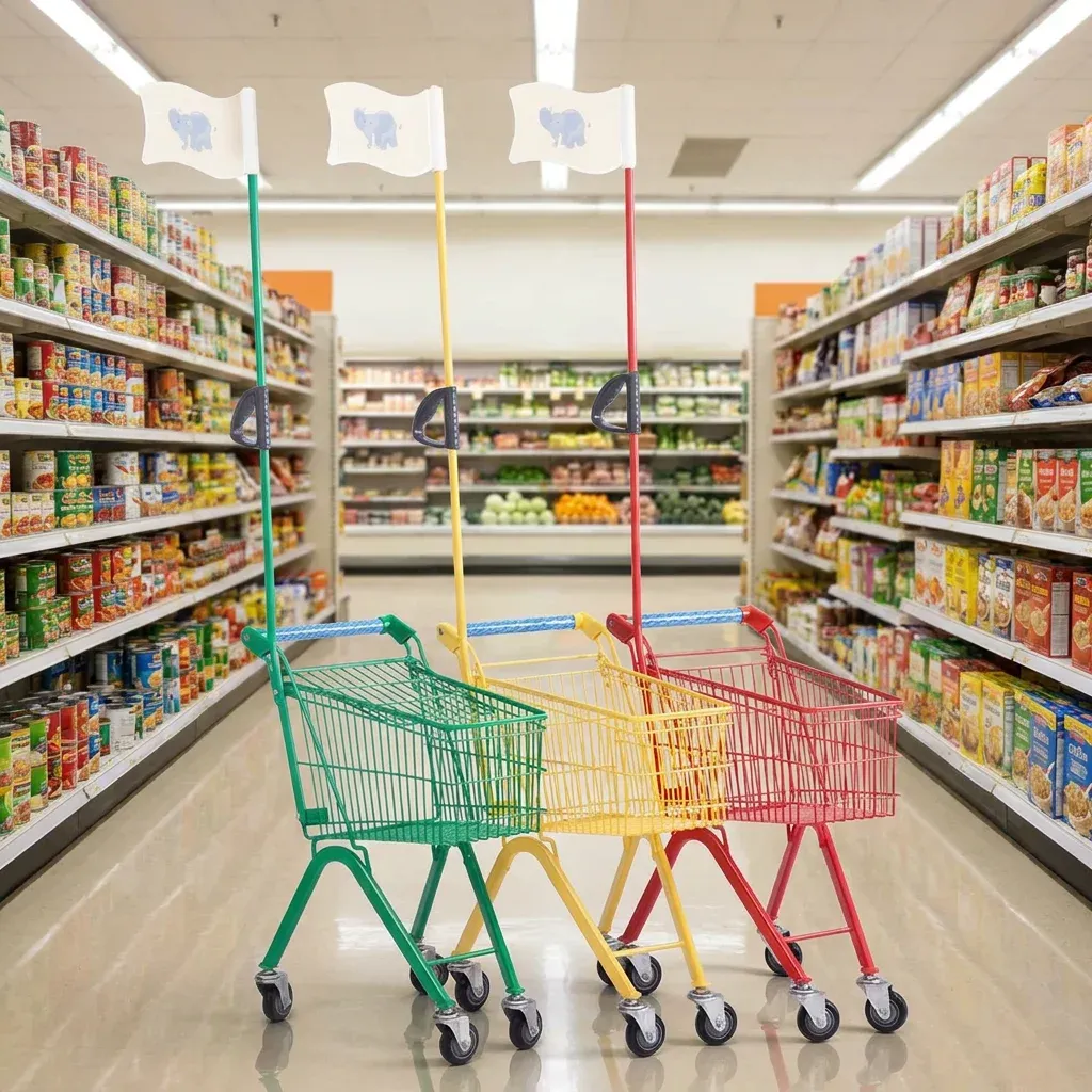 Steel Children's Unfolding Mini Shopping Trolley (LPT-43903)
