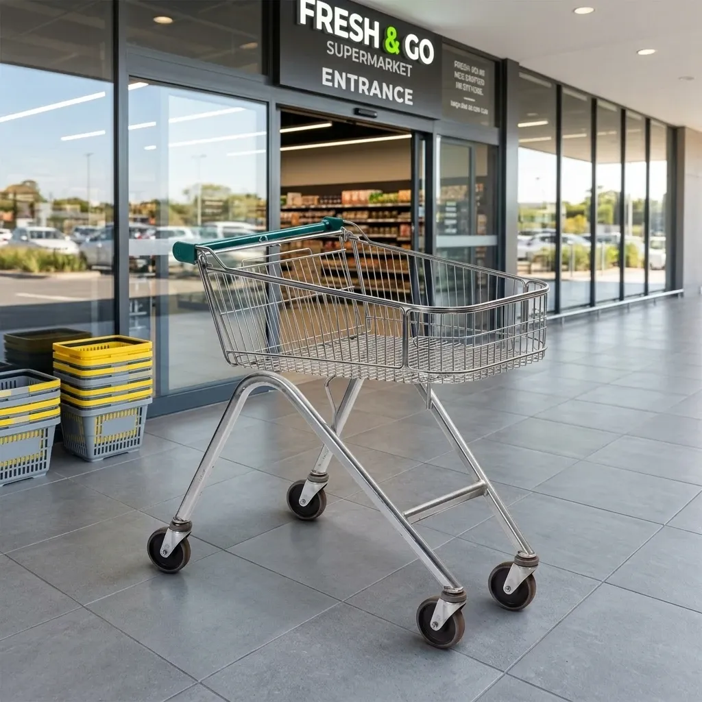 Supermarket Trolley Wheels 80 L Shopping Trolley detail 1