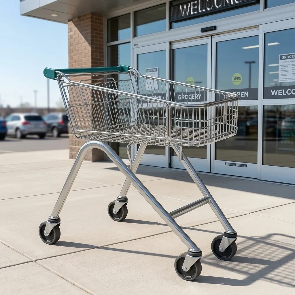Supermarket Trolley Wheels 80 L Shopping Trolley photo 6