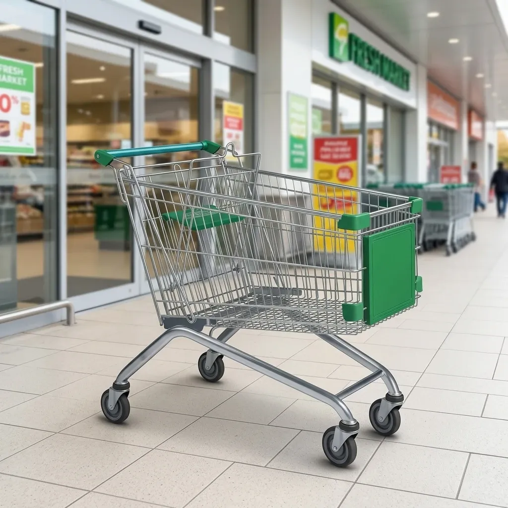 Supermarket Trolley Wheels 150 L Shopping Trolley photo 3