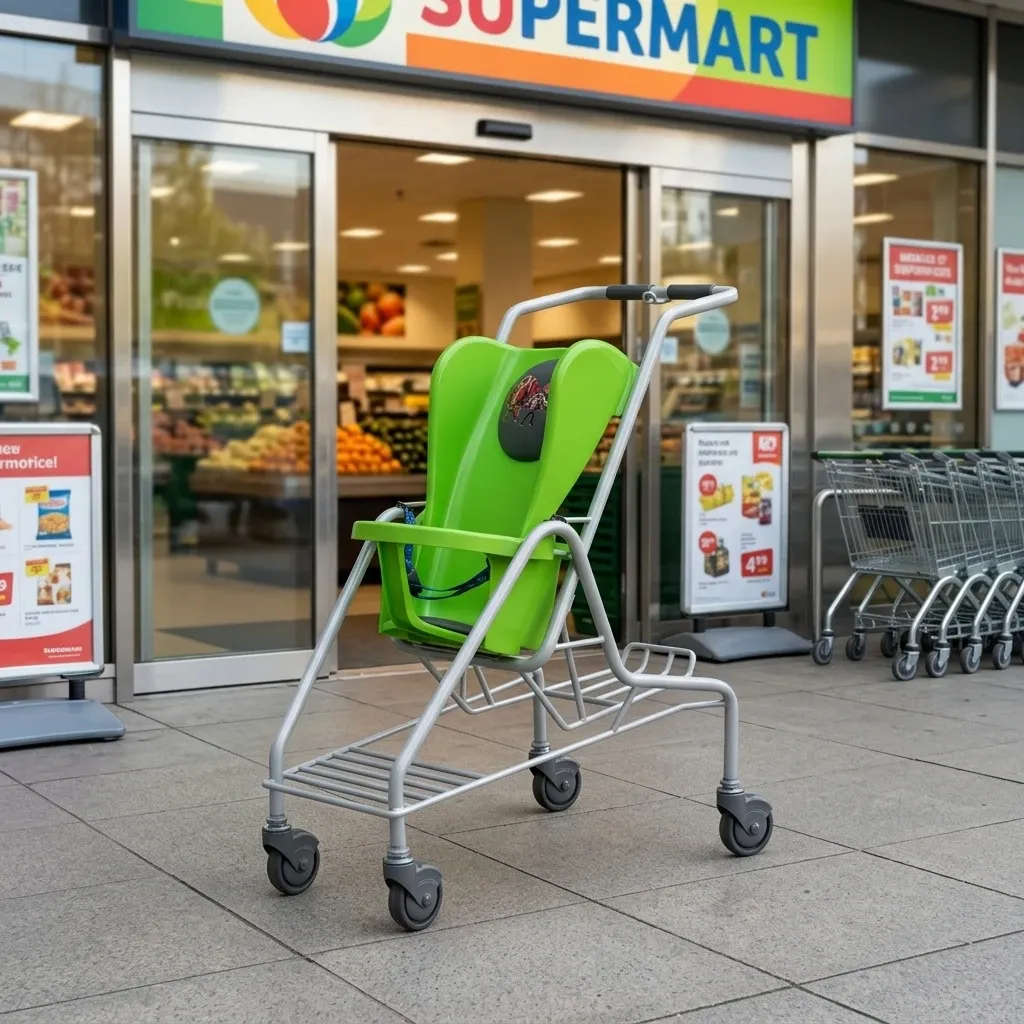 Baby Mesh Folding Shopping Trolley