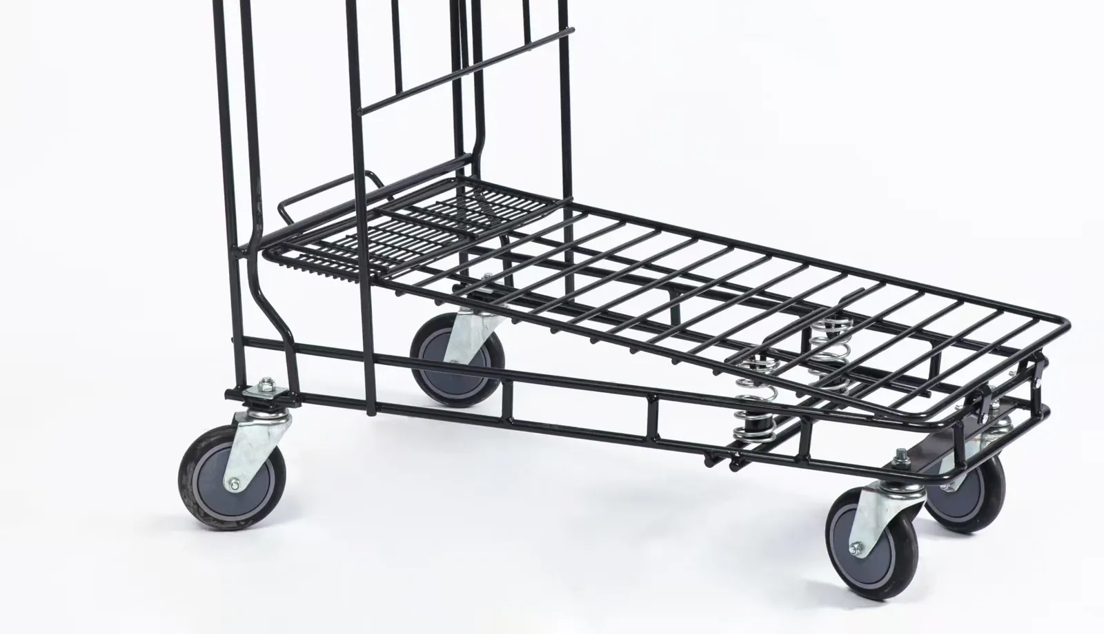 Zinc Plated Metal Mesh Foldable Flat Trolley Compact detail 3