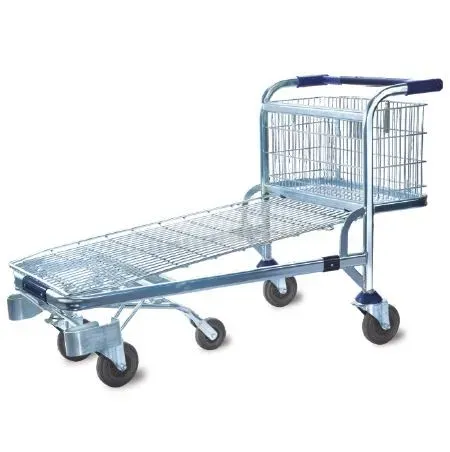 Supermarket Industrial Logistic Hand Push Trolley Mobile photo 3