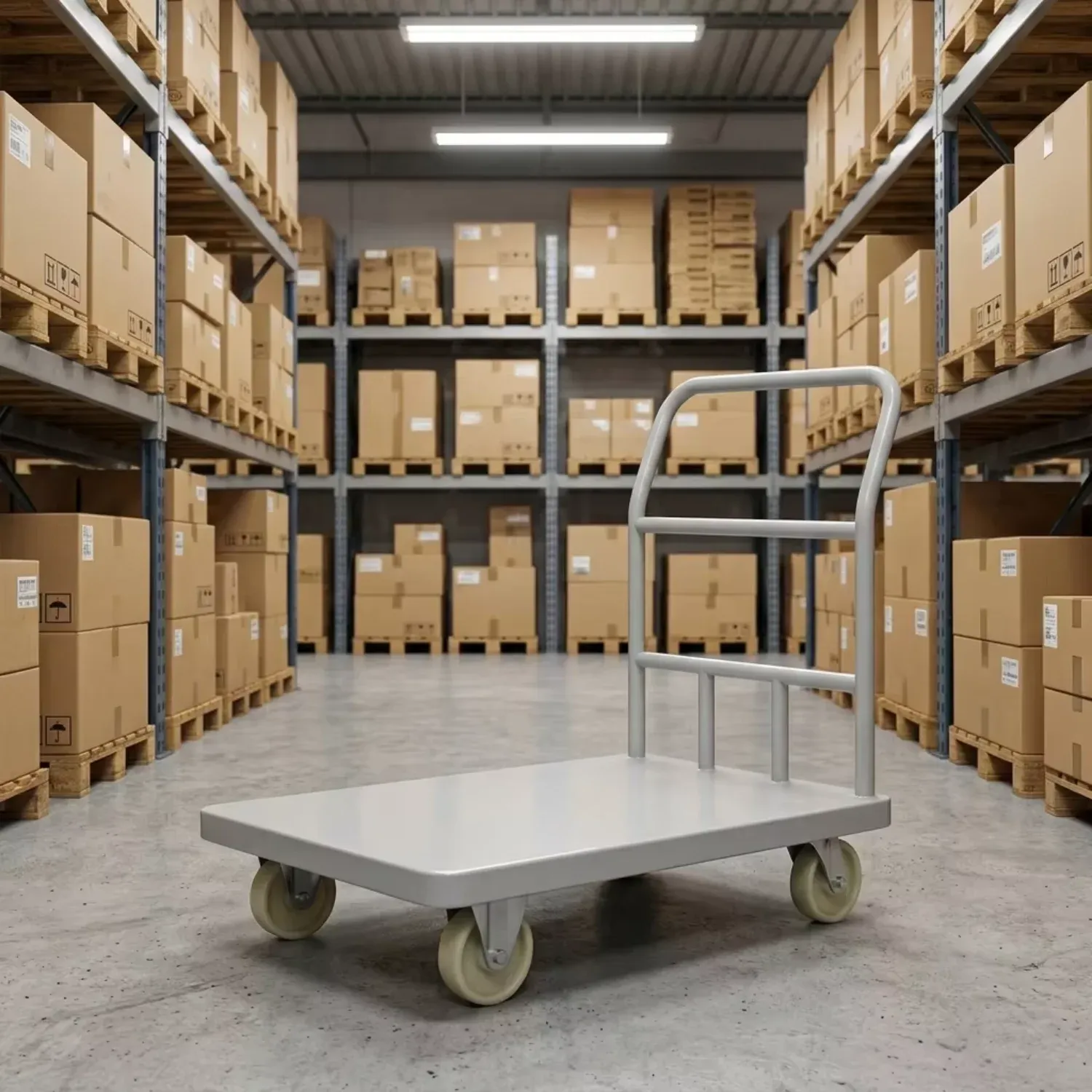 500 kg Loading Capacity Heavy Duty Mesh Waterproof Metal Platform Trolley detail 1