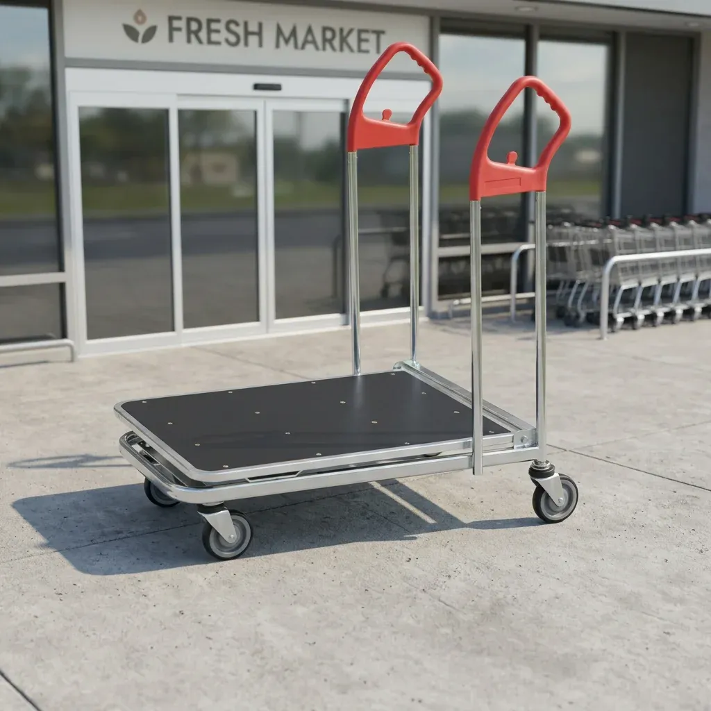 Heavy Duty Mesh Waterproof Foldable Wire Picking Cart detail 1