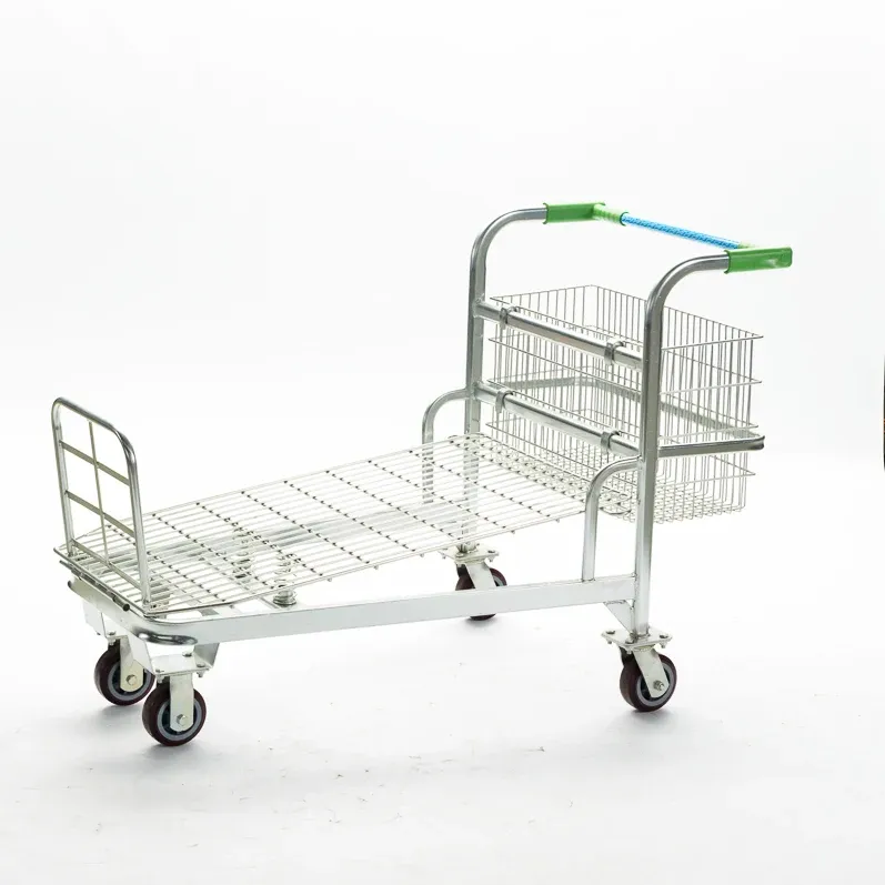Folding Mesh Waterproof Plastic Cart with 5