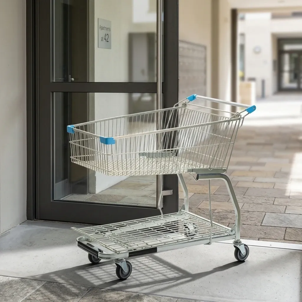 Easy Movable Steel Folding Warehouse Trolley photo 3