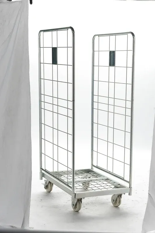 Warehouse Supermarket Industrial Wire Mesh Folding Roll Container photo 3