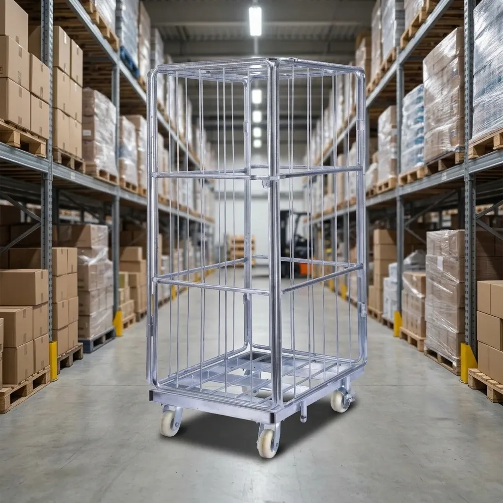 500 kg Capacity Mesh Roll Container Industrial Storage photo 1