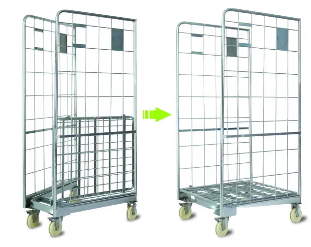 Mesh Folding Roll Container with 5 Storage photo 4