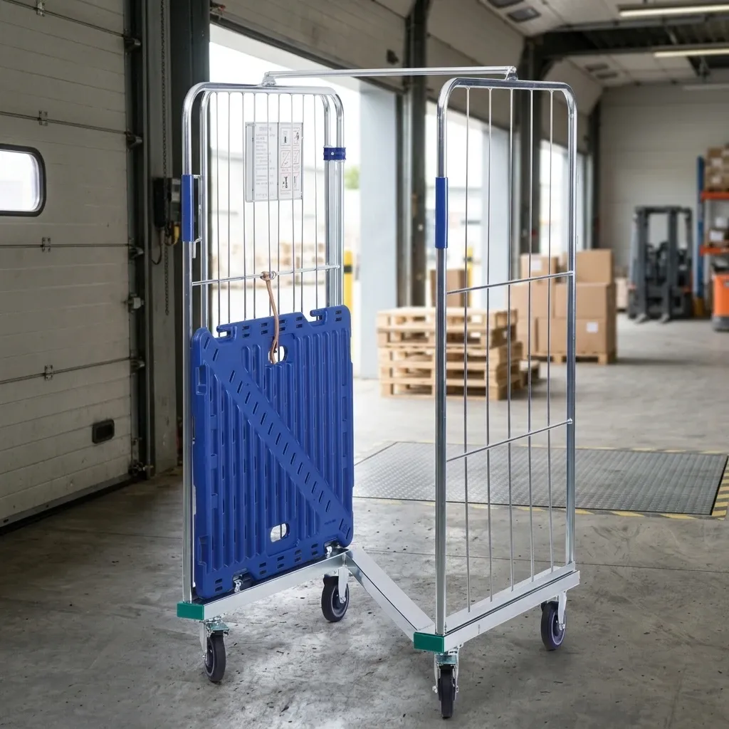 Metal Mesh Folding Roll Container 5 photo 4
