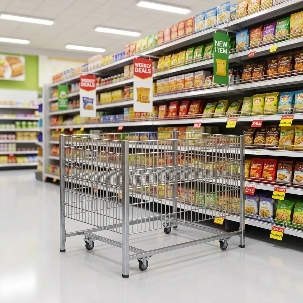 Supermarket Folding Hand Trolley (LPT-53760) detail 5