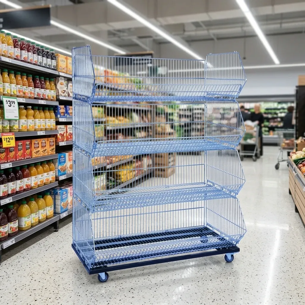 Mesh Supermarket Storage Cage Supermarket Display