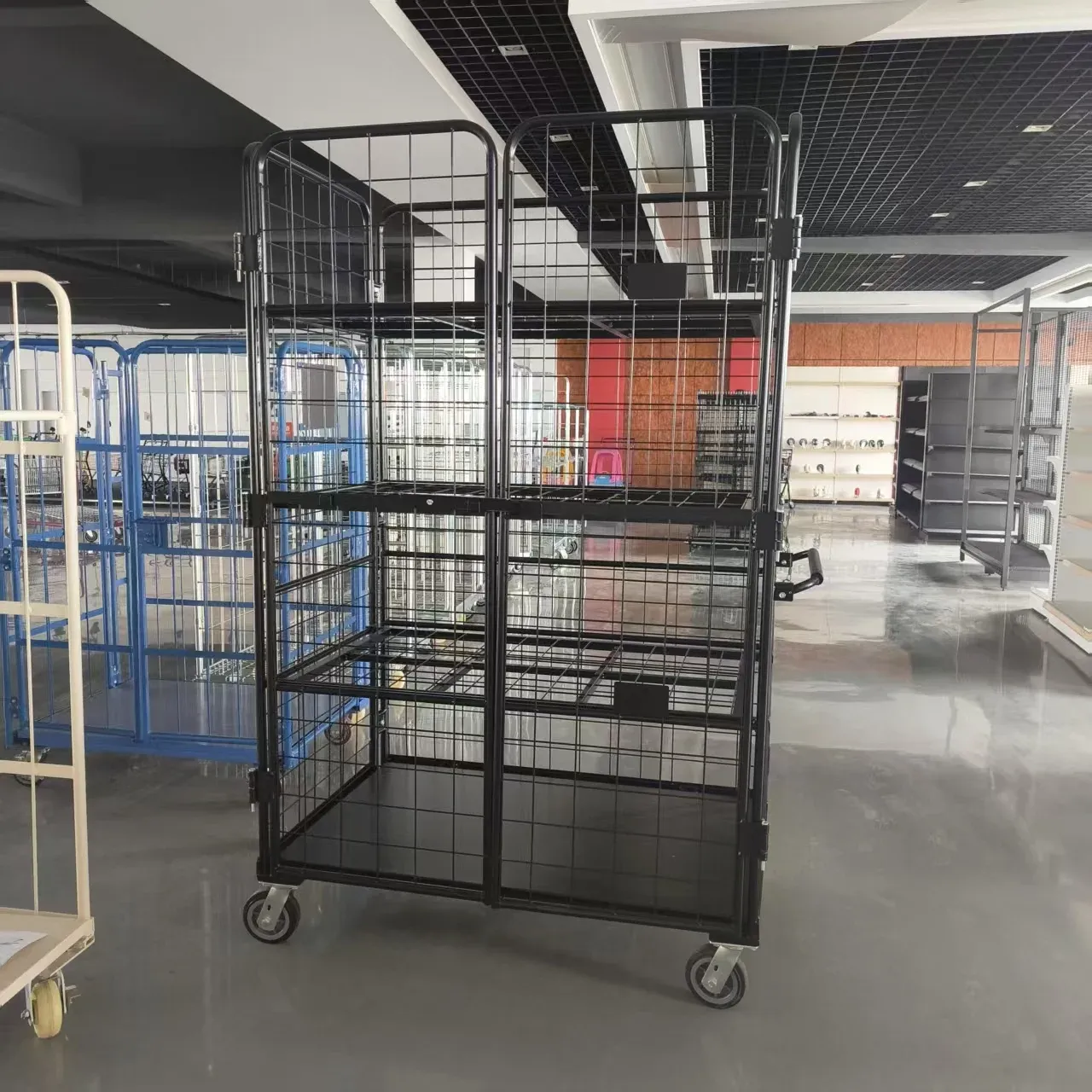 Mesh Folding Waterproof Logistics Trolley detail 2